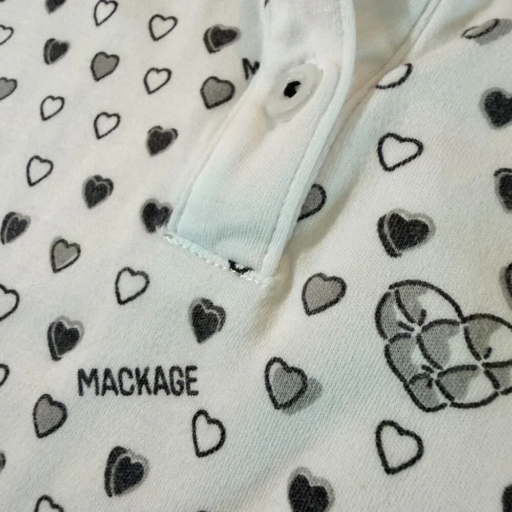 Mackage x Roller Rabbit, Black & White Heart Print Pajama Set, Kid's10